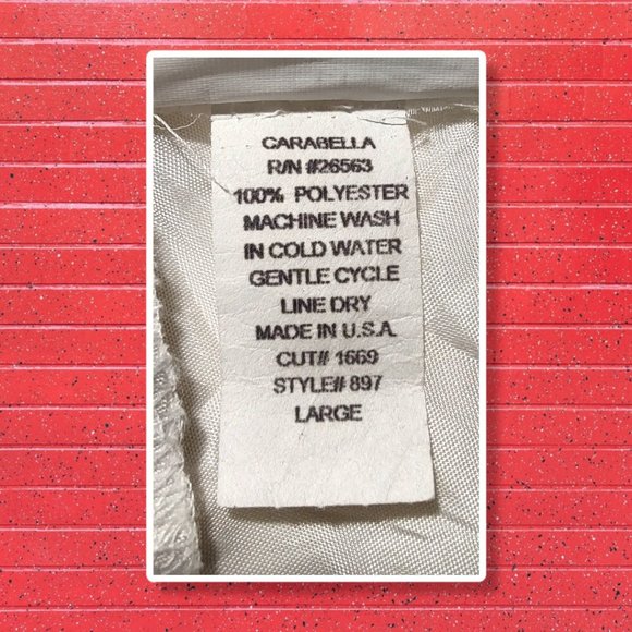 Carabella white pleated babydoll dress, sz Lg, MADE IN USA 100% polyester EUC - Picture 5 of 5